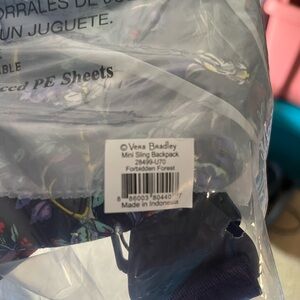 Vera Bradley Mini Sling Backpack in Forbidden Forest